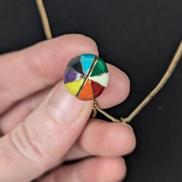 V. Colourful Ball Pendant Necklace - Picture 3 of 6